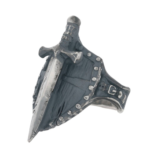 Battle Ready Shield Ring with Sword