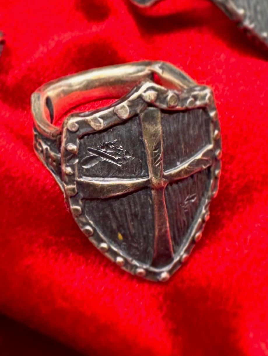 Battle Ready Shield Ring with Sword