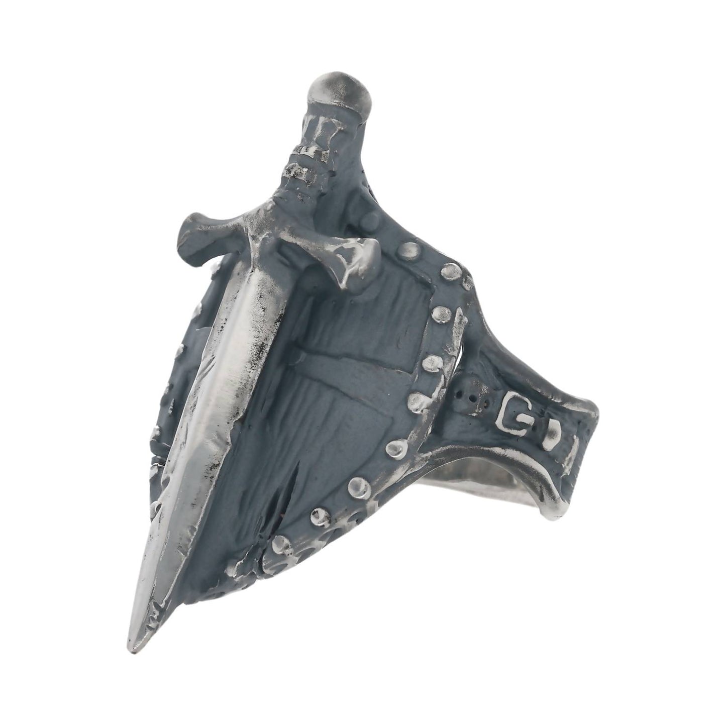 Battle Ready Shield Ring with Sword