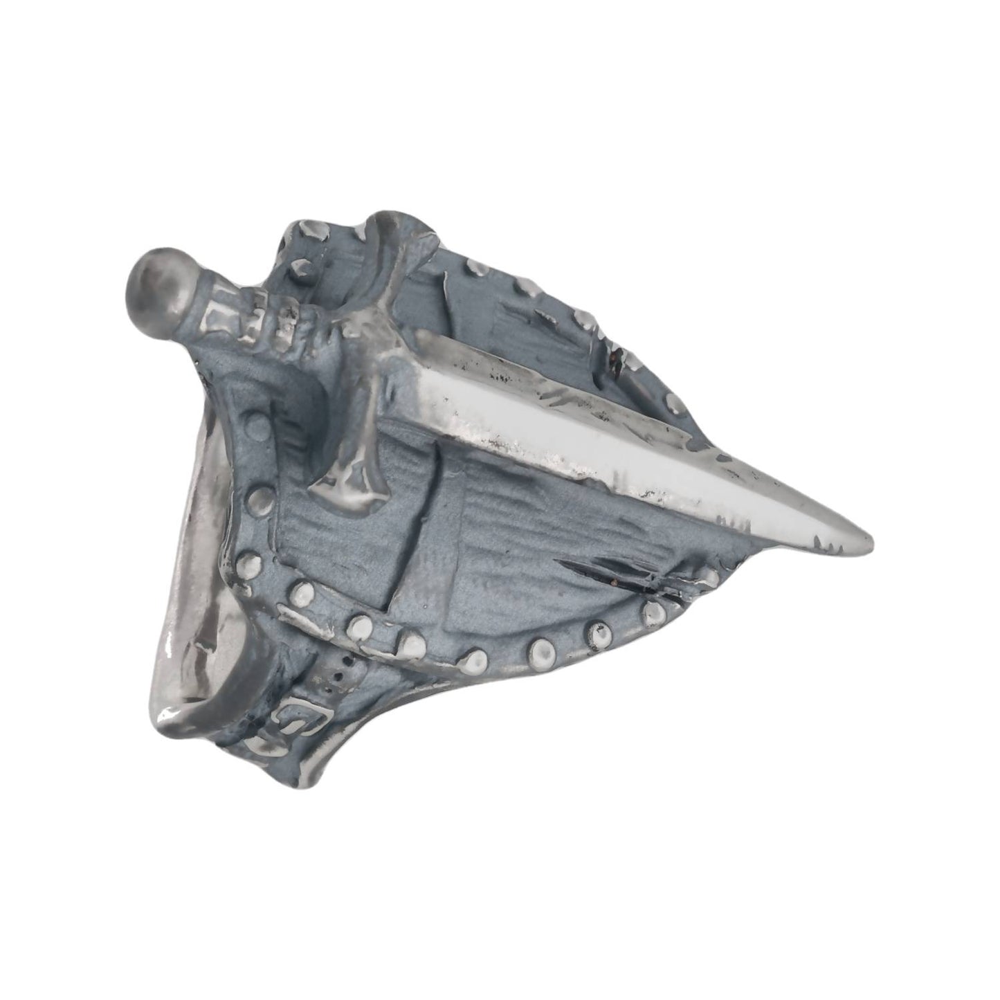 Battle Ready Shield Ring with Sword